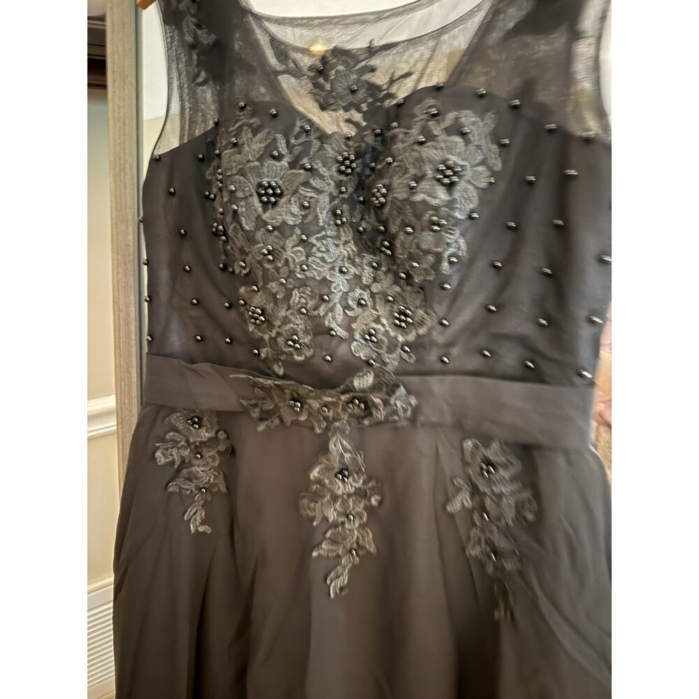Grace Karin Black Long Gown Beaded Embroidered Floral Dress Size 12 - Picture 3 of 11